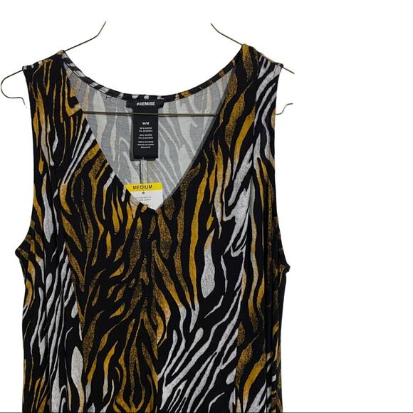 Premise Dress Animal Print Size Medium Short Sleeve Summer NEW - Picture 8 of 13